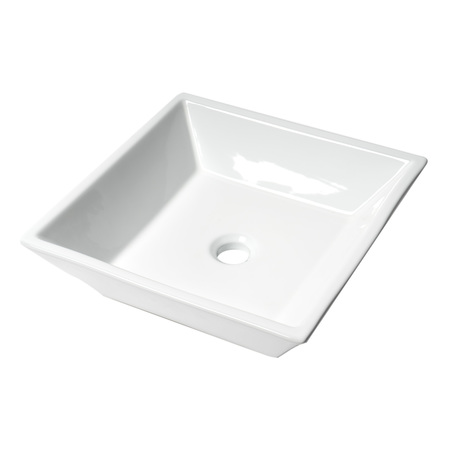 ALFI BRAND ALFI brand ABC912 White 17" Square Above Mount Ceramic Sink ABC912